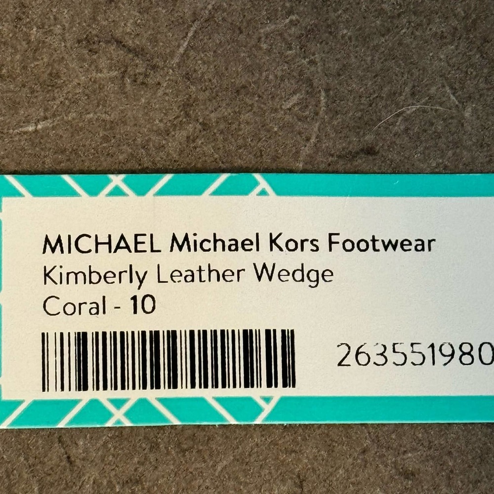Michael Kors Pink Kimberly Leather Wedge NEW Size 10M - Picture 9 of 9